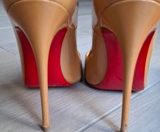Christian Louboutin So Kate 120 pumps - Nude Patent Leather - size UK 3.5