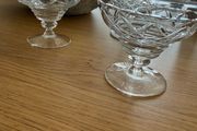 Set of 3 Vintage Style Cut Glass Dessert Bowls