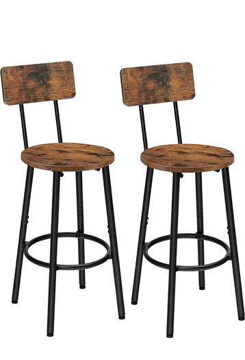 Bar Stools Set of 2, Breakfast Bar Stools
