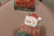 Brand new wooden christmas decorations x 2