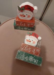 Brand new wooden christmas decorations x 2