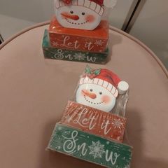 Brand new wooden christmas decorations x 2