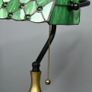 Stained Glass Table Lamp, Vintage Lamp with Green Handmade Shade, Metal Base, Antique Bedside Lamp for Bedroom Living Room Home Decoration Image 6