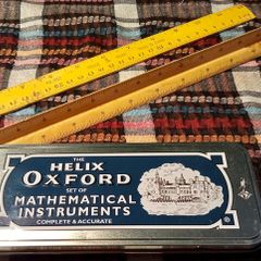 Helix Oxford  Secondary School Maths Set Themed Design . With Yellow Wooden Standard And Triangular Scale Rulers