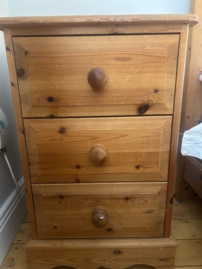 two wooden side tables