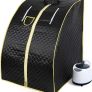 Mini Sauna, Steam Sauna for Home, Steam Generator SPA Home Sauna Steam Sauna Machine with Sauna Tent and Remote Control Temperature (75 x 35 x 25 cm, Image 2