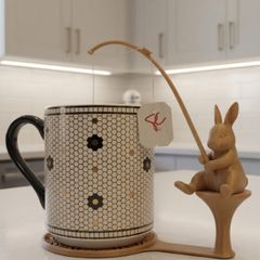 Fishing Bunny Teabag Holder