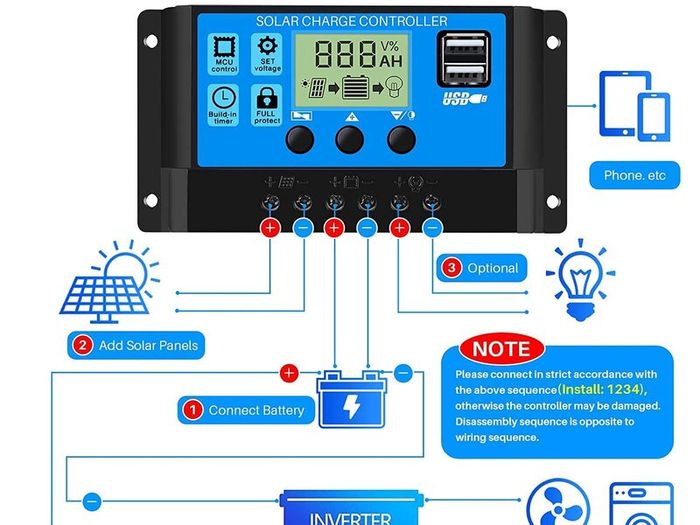 solar charge controler 10a 20a 30a 40a 50a 60a