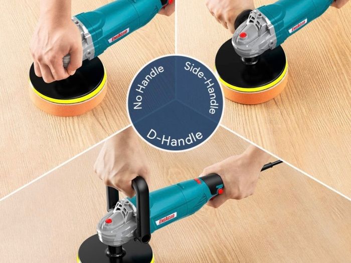 Polisher, Rotary Car Buffer Polisher Waxer, 1200W 180/150 mm Plate, 6 Variable Speed 1500-3500RPM, Detachable Handle Perfect for Boat,Car Polishing and Waxing (FREE POSTAGEh