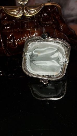 Faux Leather  clutch/ shoulder bag .