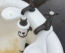 Victorian Bath With Claw Feet And Brass Taps