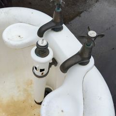 Victorian Bath With Claw Feet And Brass Taps