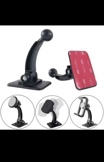 180 Degree Adjustable Adhesive 17mm Ball Head Mount Bracket for Car Dashboard Windshield Wireless Charger Magnetic Phone Holder