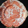 Royal Crown Derby "Red Aves " Handled Cake Plate Image 2