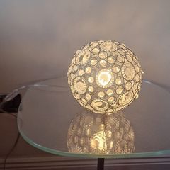 Glass Crystal Ball-Style Lamps x2