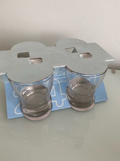 4 New Glass Tumblers
