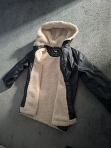 Girls fur lined winter coat