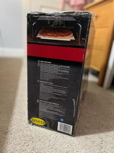 Grill Meister BBQ Pizza Box with pizza stone- brand new,