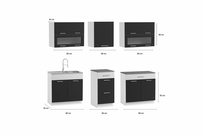 Kitchen for sale- White high gloss 2.2m