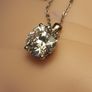 14ct White Gold 3ct Lab Diamond Solitaire Pendant and Chain. Image 6