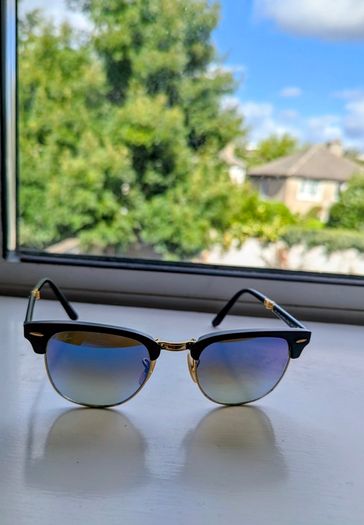 Ray ban Clubmaster foldable + RB leather case