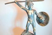 Greek warrior bronze statue 16cm