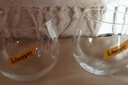 three nice Schweppes glasses