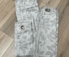 Grey patterned curtains