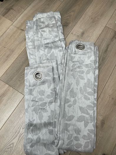 Grey patterned curtains