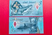 Cook Islands  3 Dollars  2021. Polymer / Plastic. ( Uncirculated )