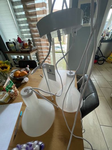 Drop top pendant chandelier by 3