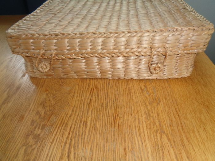 Vintage Wicker Suitcase for Sale