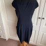 French label black deconstructed pocket dress 10-12 Image 4