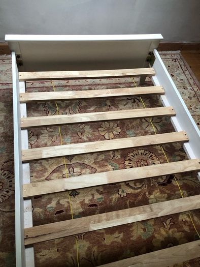 White Wooden Single Bed