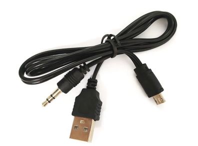 Car AUX Audio Music 3.5 Micro USB Charge Cable for Samsung Galaxy S5 S6 S7 HTC