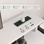 Computer Desk with 4 Drawers & Power Outlets USB Type-C Port, Monitor Stand Storage Shelves Image 5