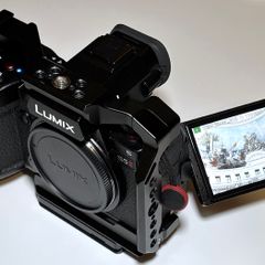 Panasonic LUMIX S5II with Smallrig cage and handle
