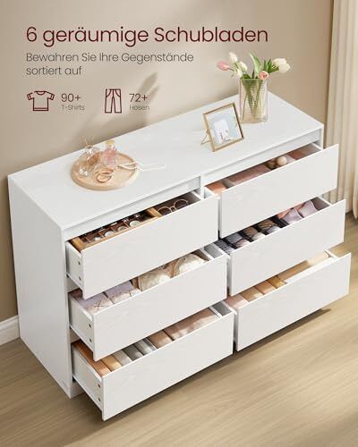 Modern Chest of Drawers Cabinet with 6 Drawers
