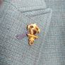 Men's 2 piece, Travis, jacket and trousers Teal suit. Slim fit. Worn oncen Image 2