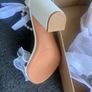 White bowknot high heels with pearls Image 4