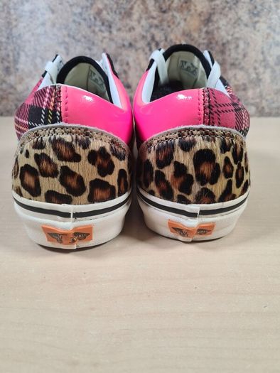 mens VANS ENGLISH INVASION SEX PISTOLS trainers runners shoes tartan pink leopard Size UK 8.5 EU 42.5 RARE