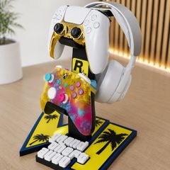 GTA-Inspired Gaming Controller & Headset Stand