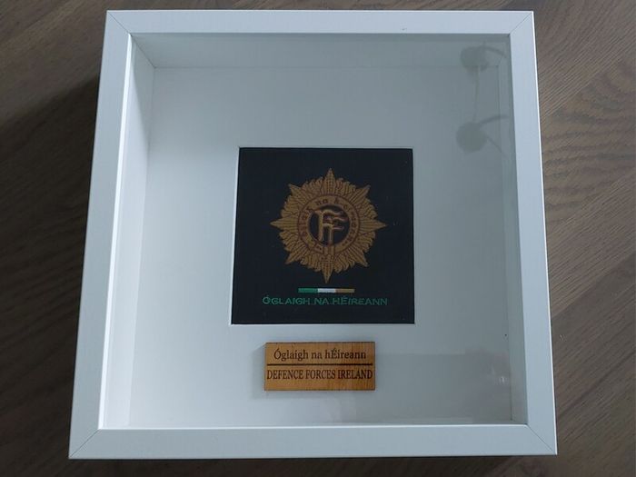 Irish Defence Forces Embroidered FF Badge Picture Frame