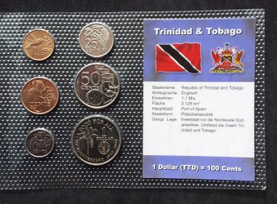 Trinidad and Tobago (6) Coin Set