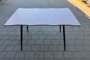 Nordina Home Altana Wavy Dining Table - Walnut (120 x 70 cm)