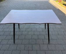 Nordina Home Altana Wavy Dining Table - Walnut (120 x 70 cm)