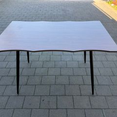 Nordina Home Altana Wavy Dining Table - Walnut (120 x 70 cm)