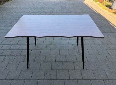 Nordina Home Altana Wavy Dining Table - Walnut (120 x 70 cm)