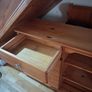 Pine mid-sleeper bed with storage shelf Image 7