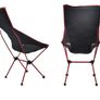 Brand New Orange Outdoor Camping Chairs Folding Moon Chair Portable Extended Hiking Seat Beach Fishing Chair Ultralight Garden Picnic Furniture Image 4